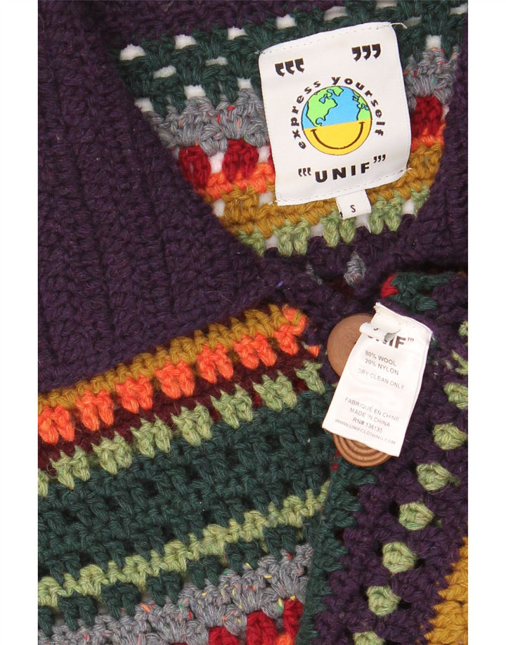 Unif Suéter tipo cárdigan extragrande para mujer Reino Unido 10 Pequeño multicolor a rayas