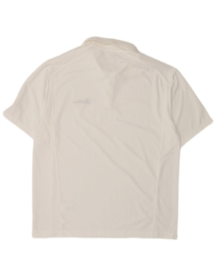 Nike Polo Dri Fit para hombre, poliéster blanco grande