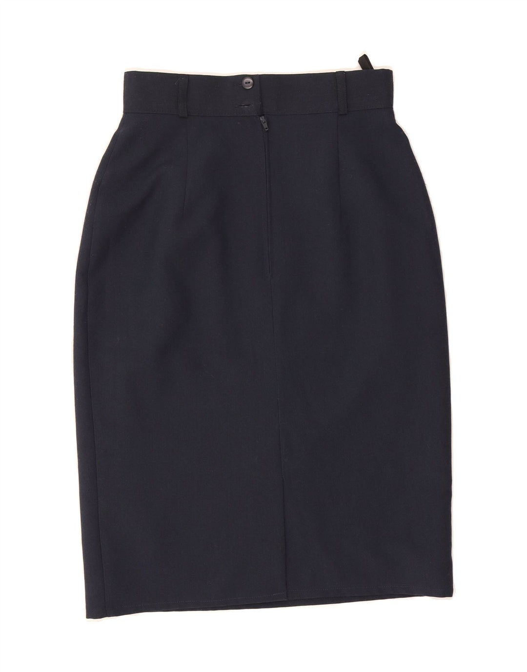ST. BERNARD Womens Pencil Skirt UK 10 Small W22 Navy Blue Polyester Vintage St. Bernard and Second-Hand St. Bernard from Messina Hembry 