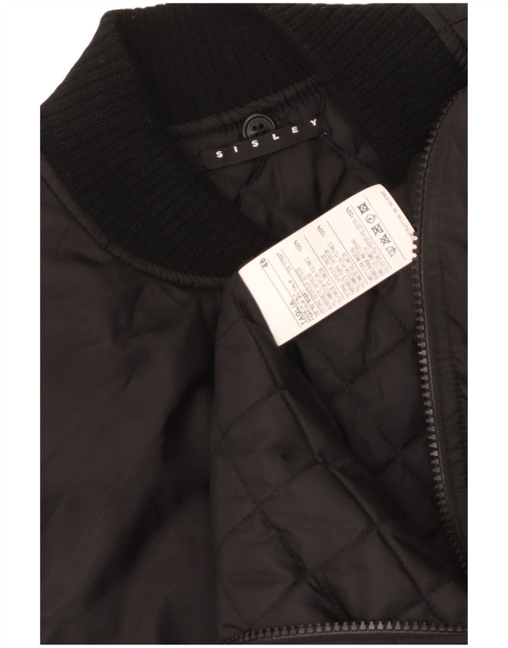 Sisley Chaleco acolchado para hombre IT 46 Small Black Polyamide
