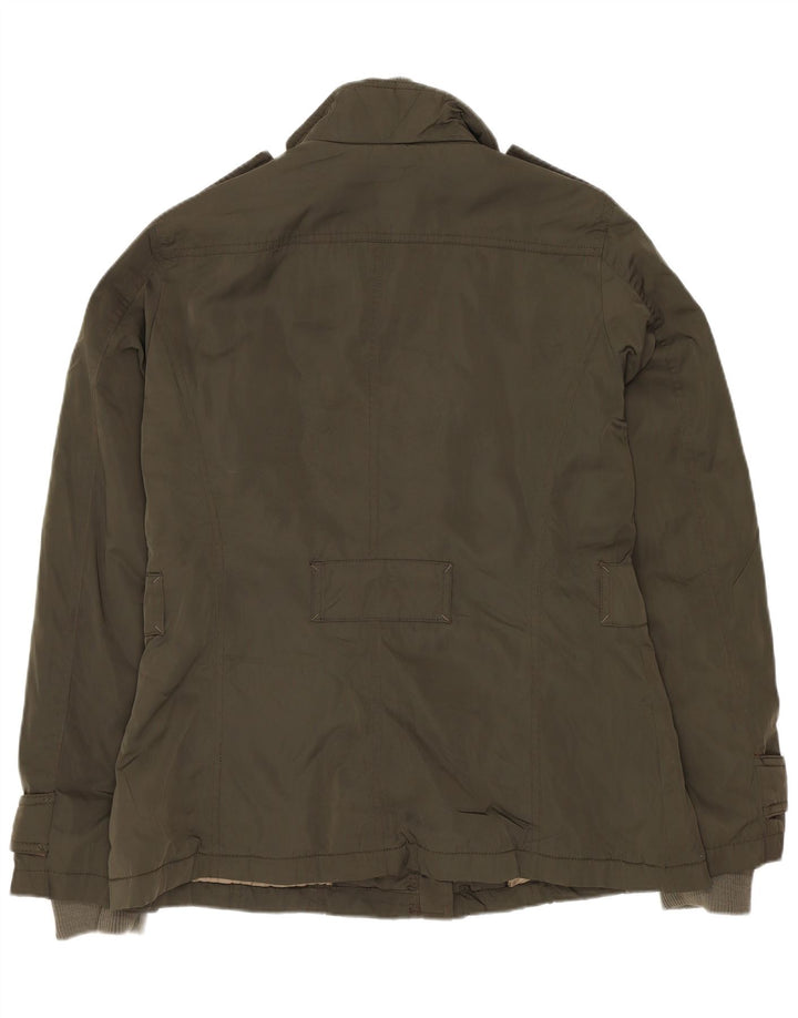 MASSIMO DUTTI Chaqueta militar para mujer UK 44 Poliéster caqui medio