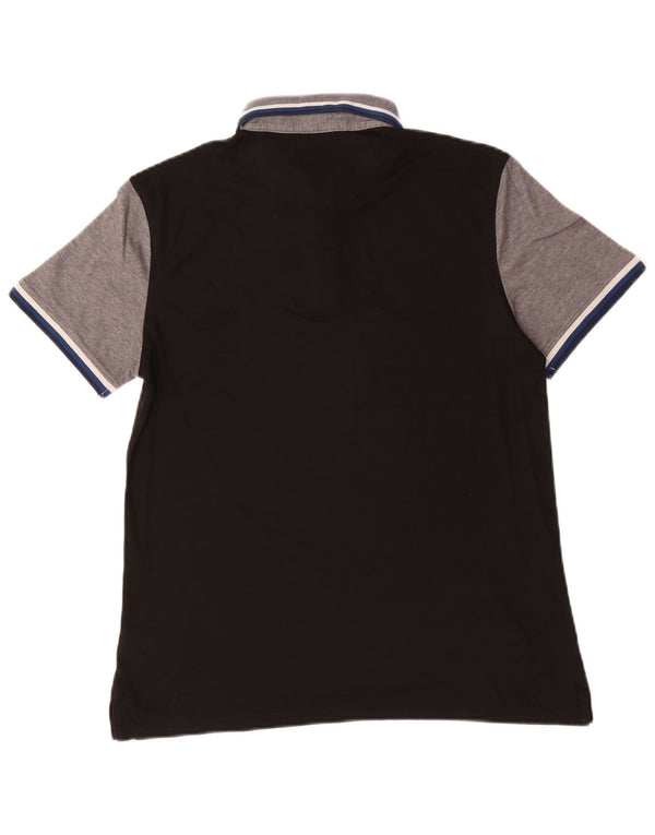 Calvin Klein Polo Slim Fit para hombre de algodón color block en color negro mediano