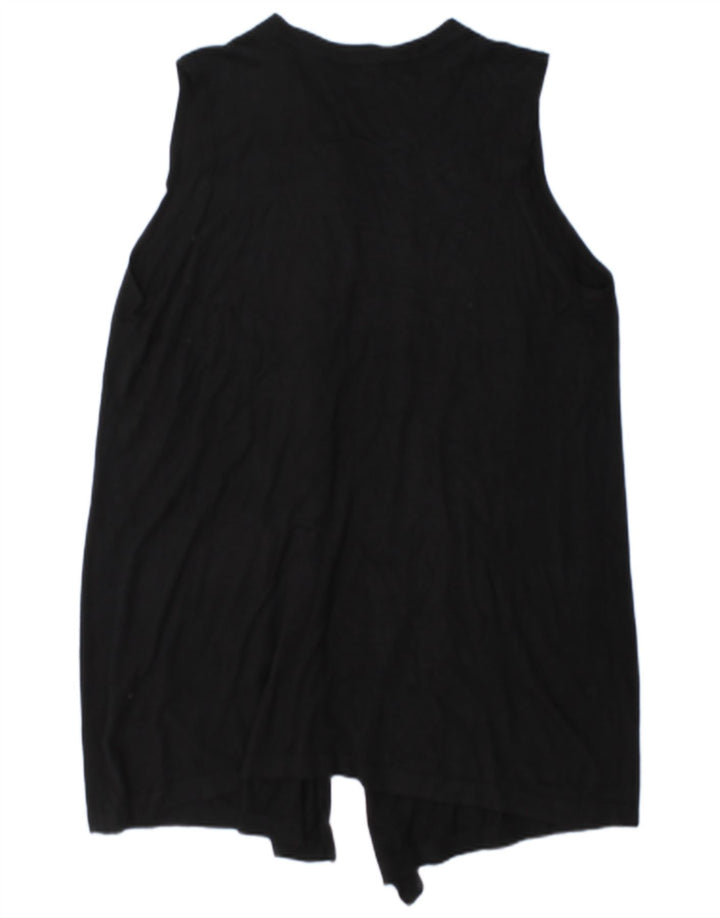 Marks & Spencer Suéter tipo cárdigan largo para mujer UK 44 Mediano Negro