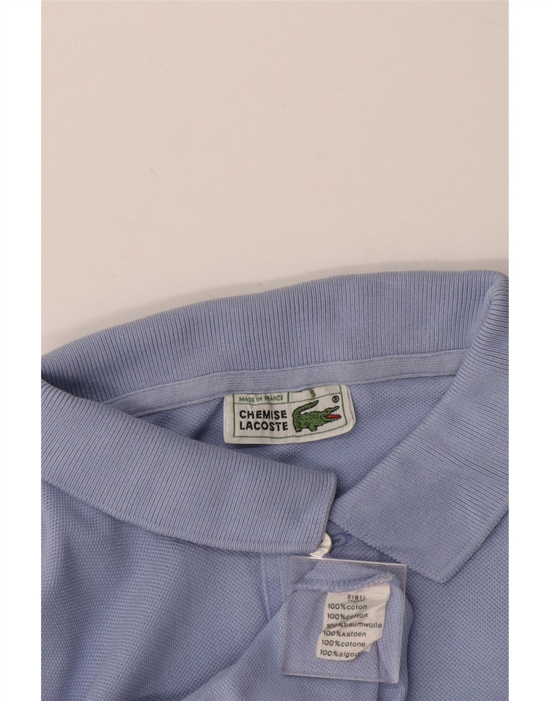 Polo Lacoste para hombre talla 5 grande algodón azul