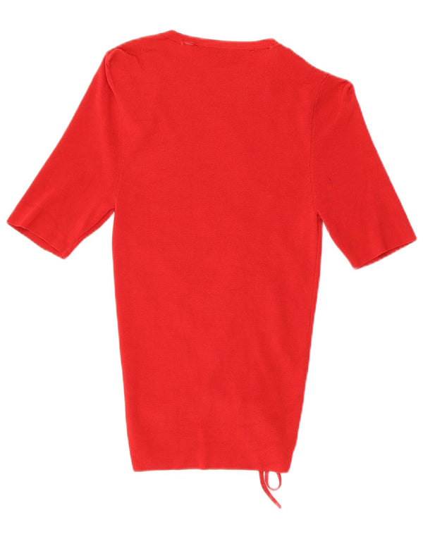 Zara Mujer Blusa Top UK 8 Small Rojo