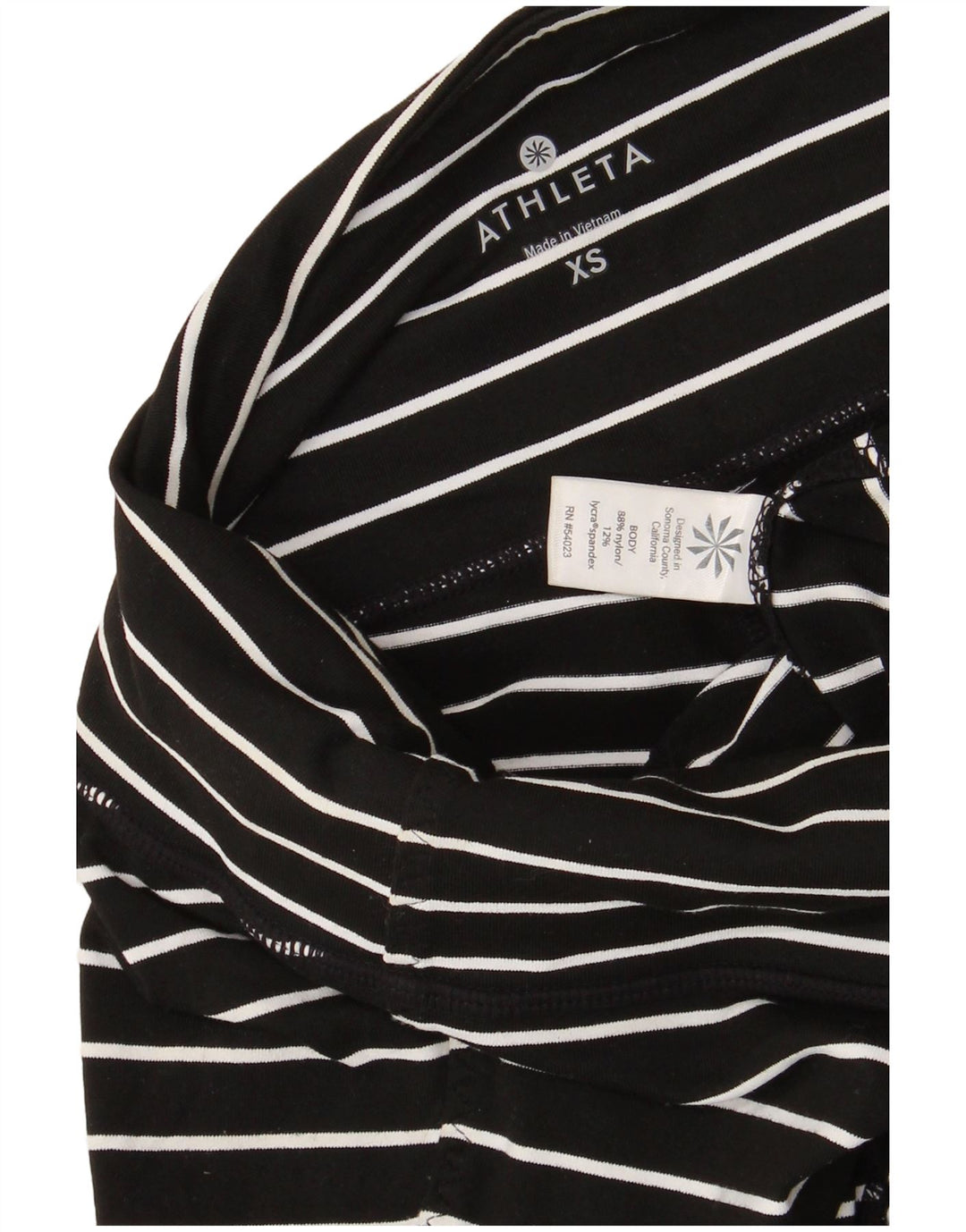 Leggings para mujer ATHLETA UK 6 XS Nylon a rayas negras