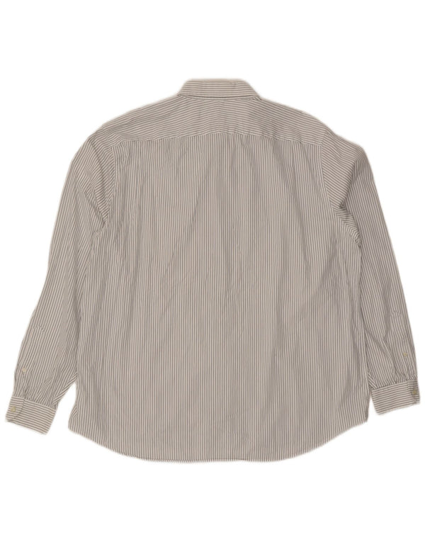 Camisa Lacoste Hombre Classic Fit Talla 45 XL Algodón Blanco Rayas