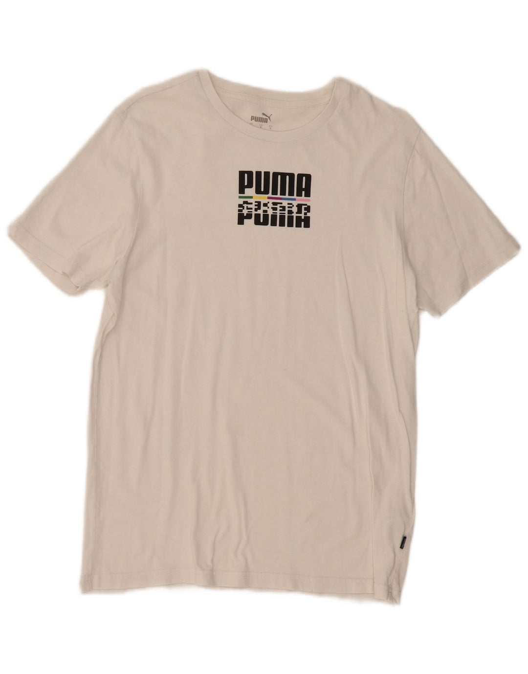 PUMA Camiseta gráfica para hombre Top Small White Cotton