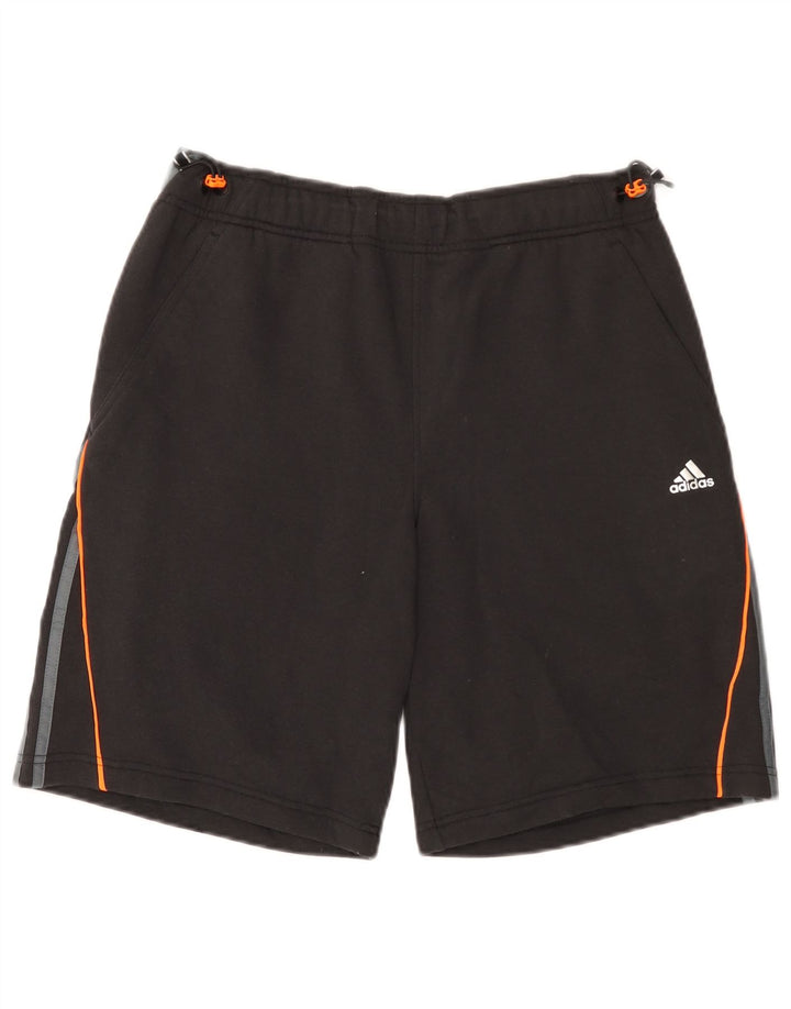 Adidas - Pantalones cortos deportivos para hombre, algodón color block, color negro mediano