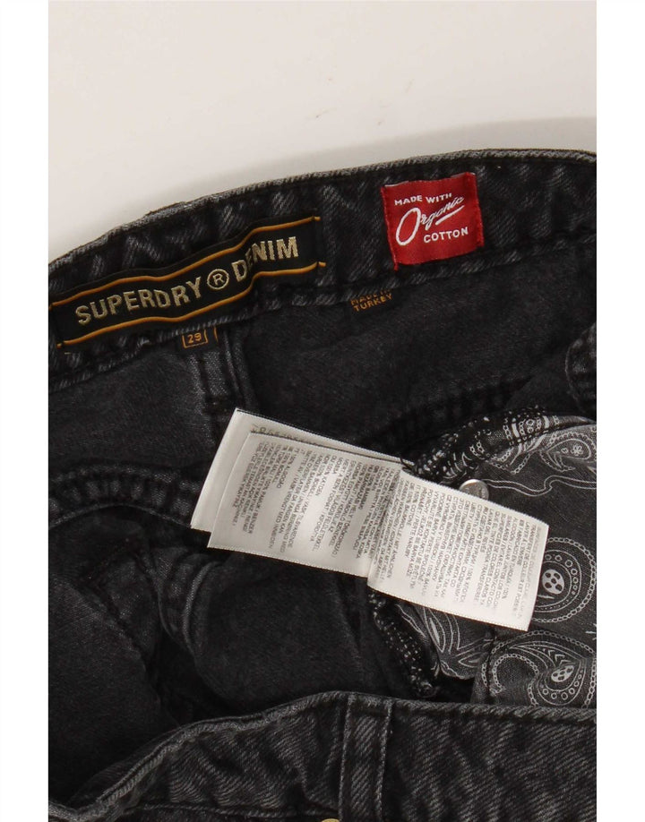 Shorts Vaqueros Superdry Mujer W29 Algodón Geométrico Gris Medio