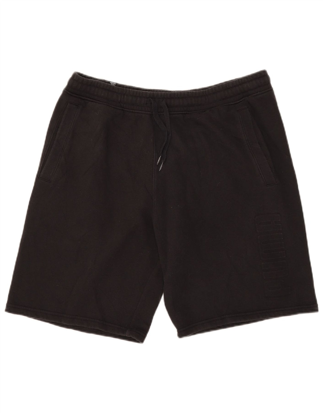 PUMA Pantalones cortos deportivos con gráficos para hombre, talla grande, negro
