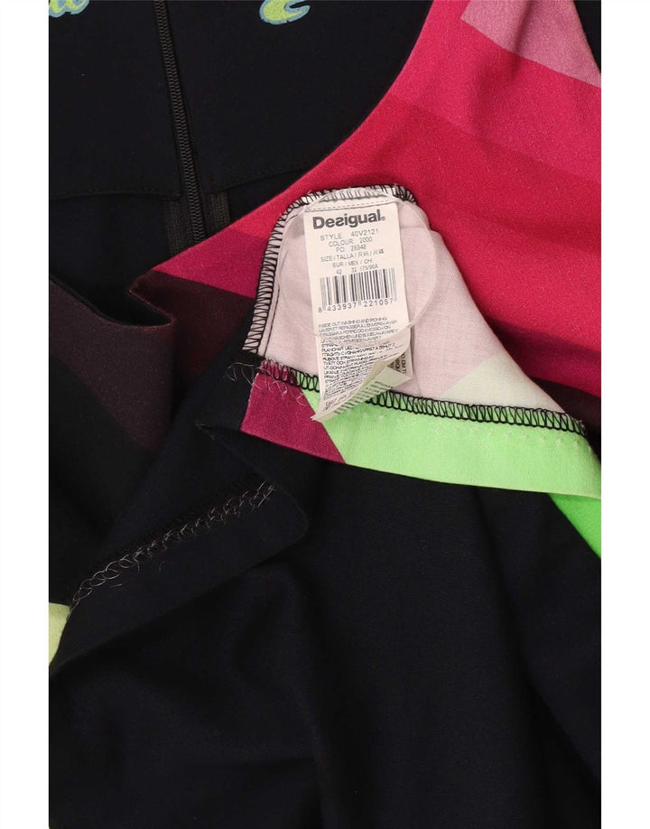 Desigual Vestido tubo gráfico para mujer EU 42 Grande Multicolor Geométrico