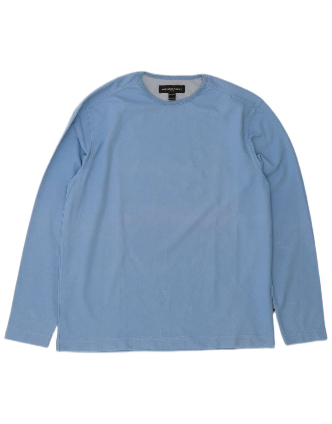 Marlboro Classics Camiseta Hombre Manga Larga XL Algodón Azul