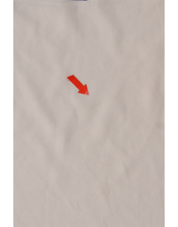 Polo Lacoste para hombre Talla 3 Pequeño Poliéster con bloques de color blanco