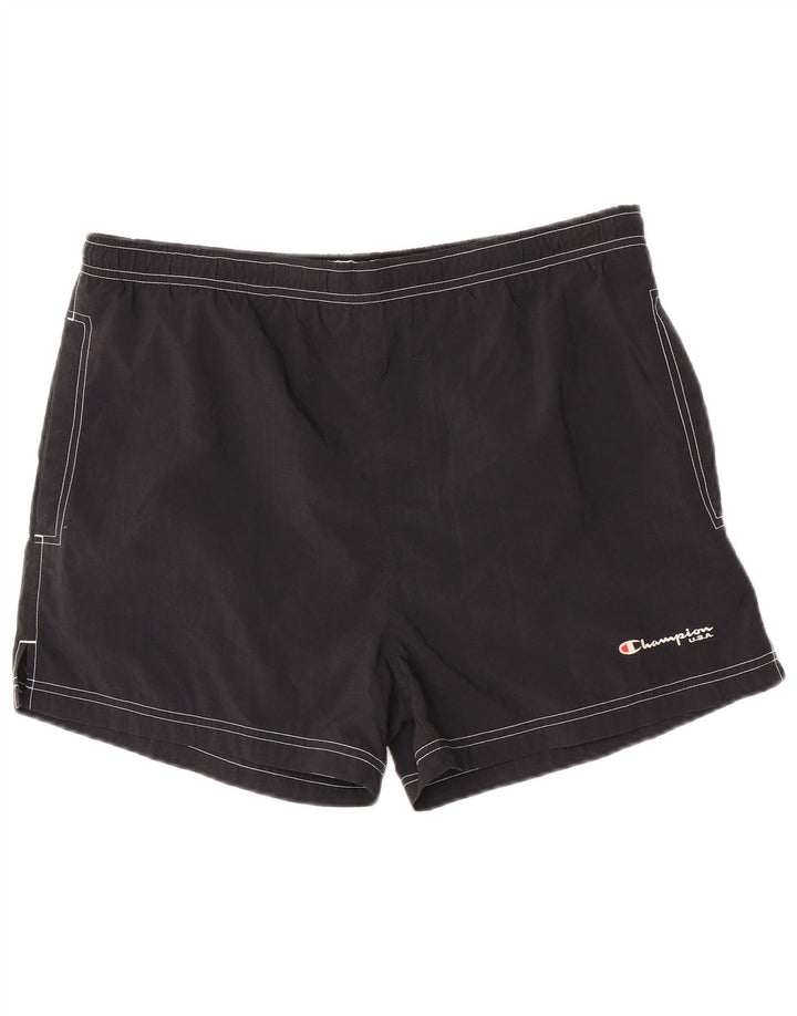 Champion Bañador para hombre, talla grande, poliamida negra