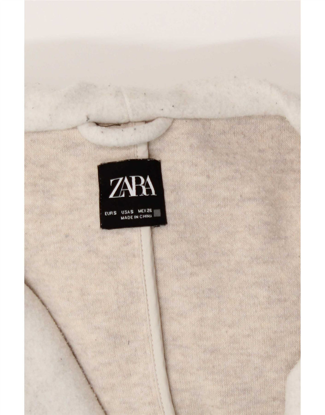 Zara Mujer Abrigo Extragrande De Doble Botonadura Con Capucha UK 10 Small Beige
