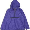 Vintage hombres con capucha pullover chaqueta de lluvia Reino Unido 40 poliéster púrpura grande