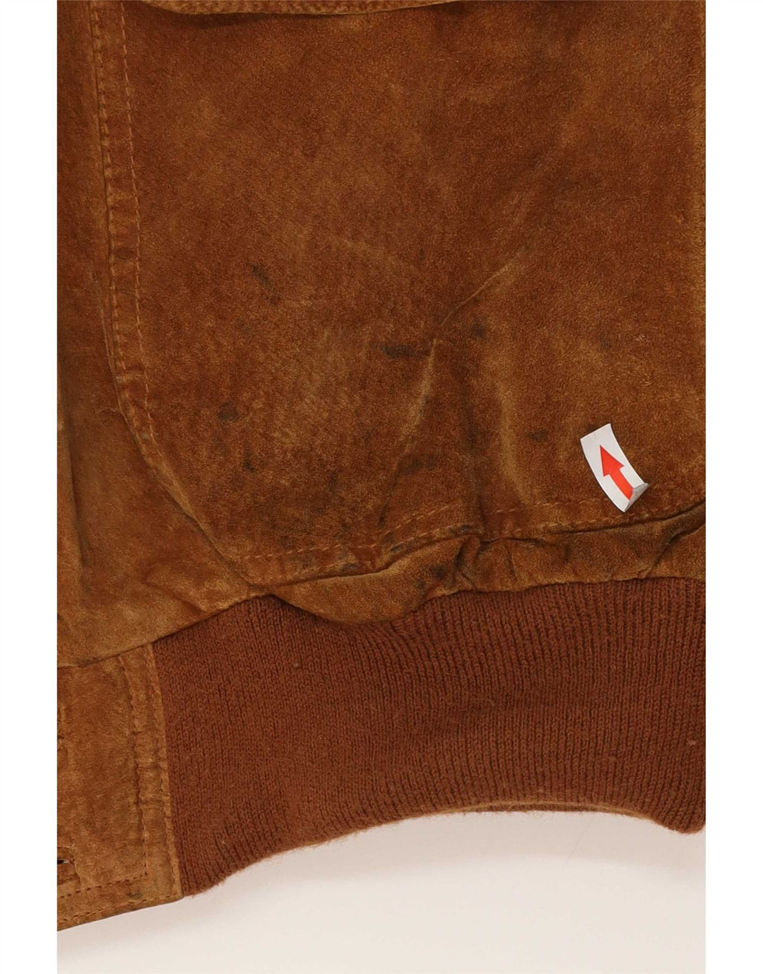Vintage hombres ante bomber chaqueta Reino Unido 42 XL cuero marrón