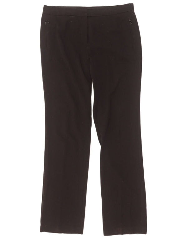 Marks & Spencer Pantalones Casuales Rectos para Mujer UK 44 Large W34 L33 Negro