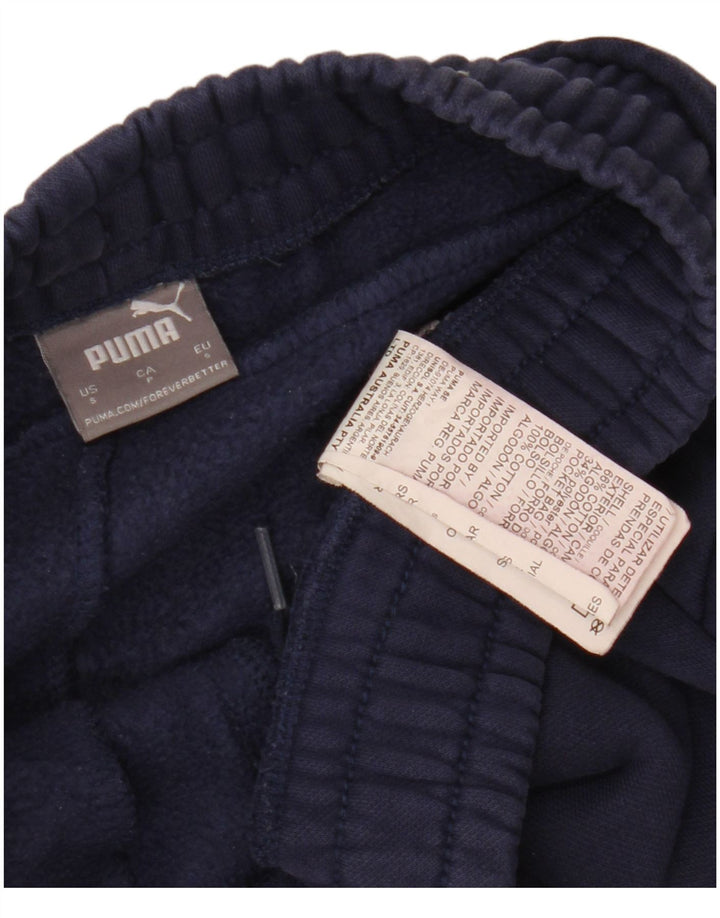 PUMA Pantalones de chándal para hombre pequeños de algodón azul marino
