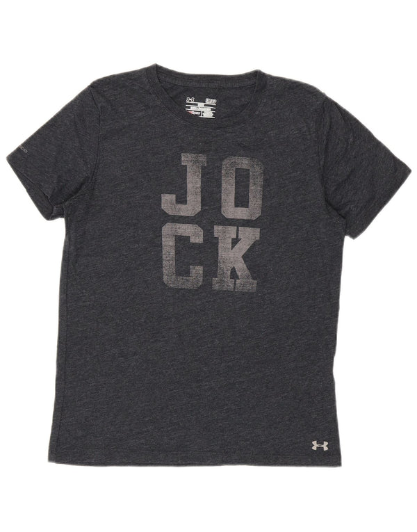Under Armour Mujer Heat Gear Graphic Camiseta Top UK 10 Small Gris