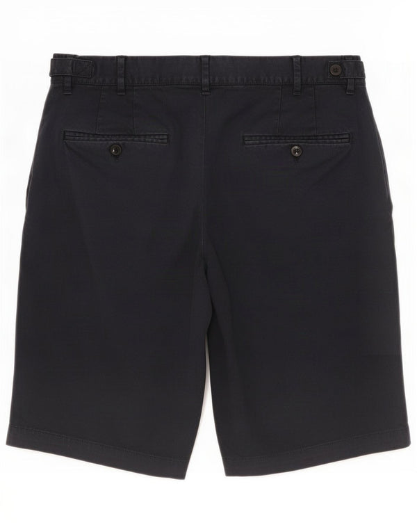Zara Mens Chino Shorts EU 42 Large W32 Azul Marino Algodón