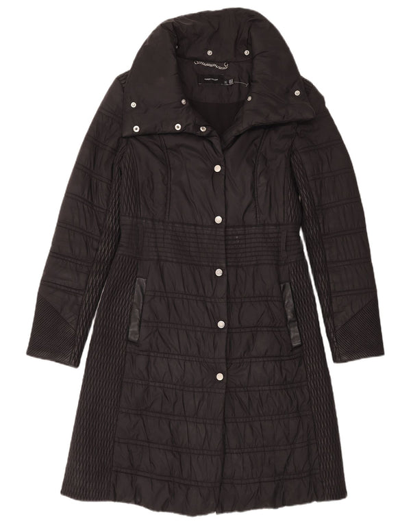 Karen Millen Abrigo acolchado para hombre UK 10 Small Poliamida negra