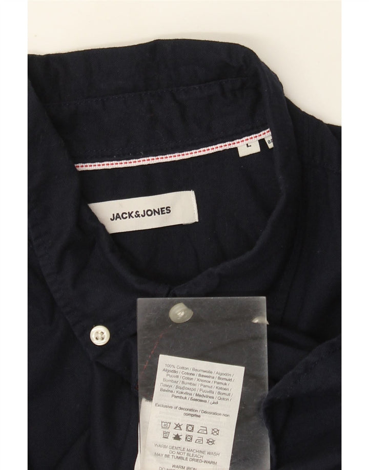 Camisa Jack & Jones Hombre Grande Azul Marino Algodón
