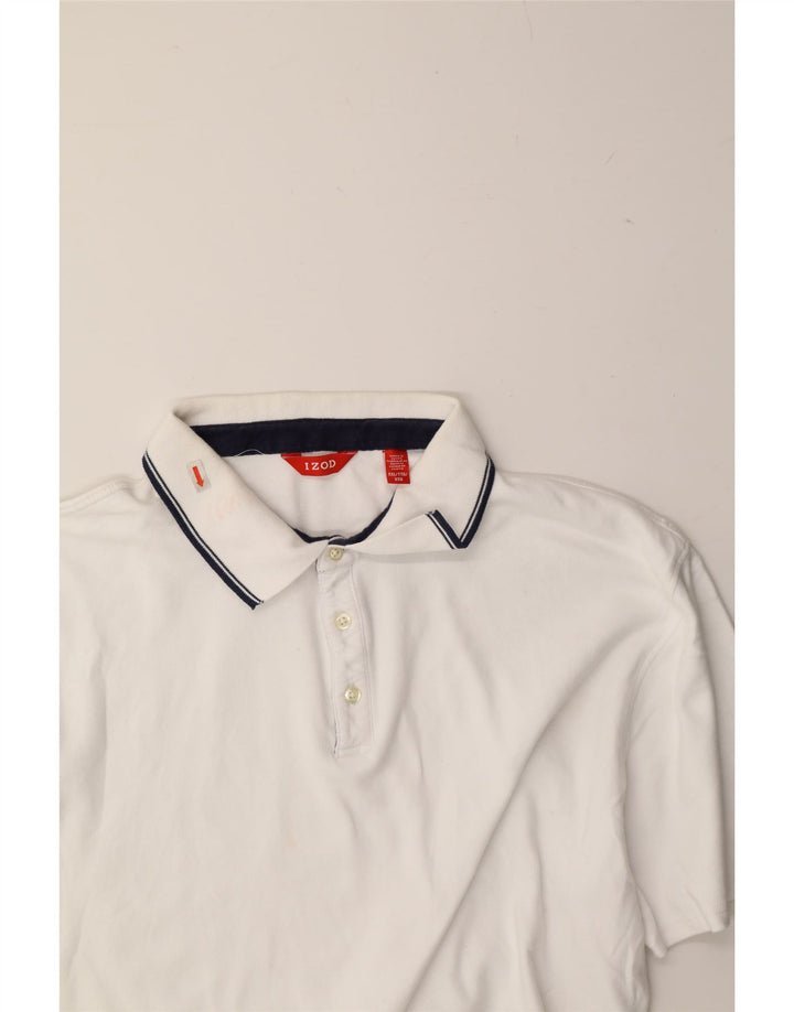 IZOD Mens Polo Shirt 2XL White Cotton Vintage Izod and Second-Hand Izod from Messina Hembry 