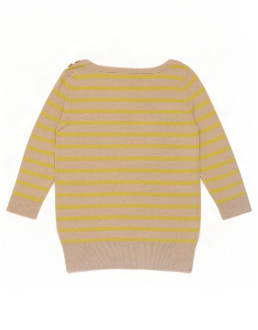 Gap Blusa de manga 3/4 para mujer UK 42 Medium Beige Rayas