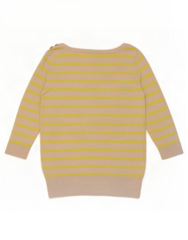 Gap Blusa de manga 3/4 para mujer UK 42 Medium Beige Rayas