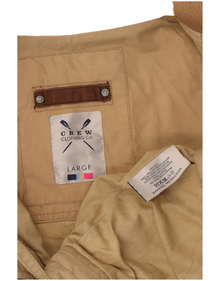 Crew Clothing Chaqueta bomber para hombre UK 40 Grande Algodón beige