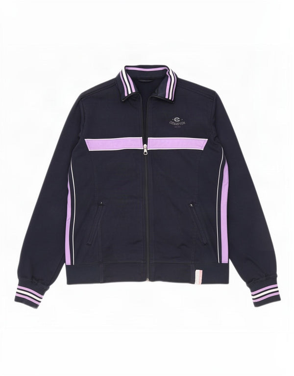 Champion Chaqueta de chándal para mujer UK 44 Mediana Azul marino Colorblock