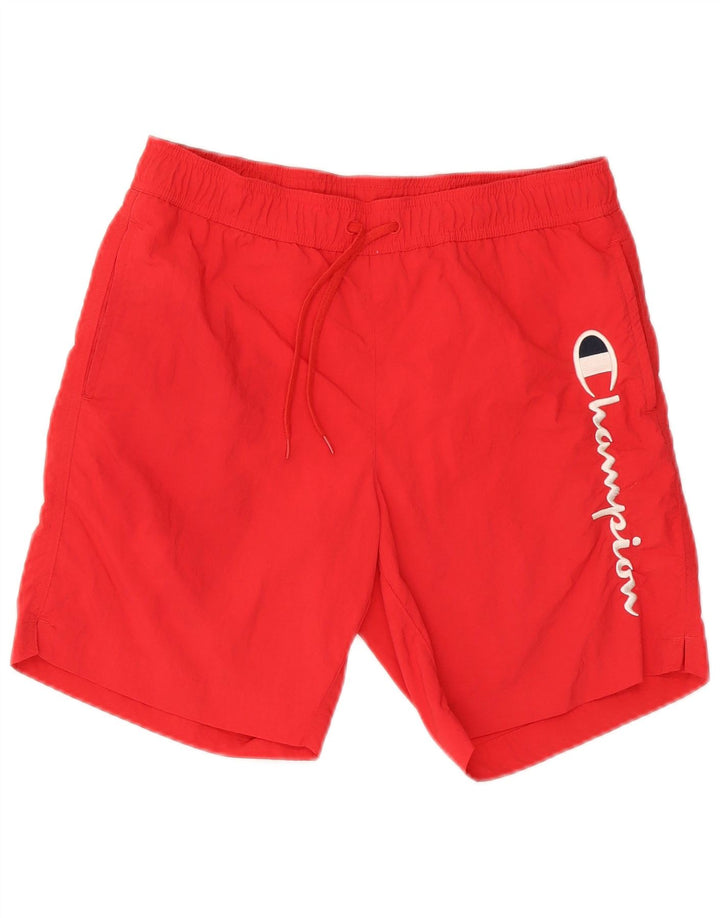 Champion Shorts De Natación Gráficos Para Hombre Pequeño Poliéster Rojo