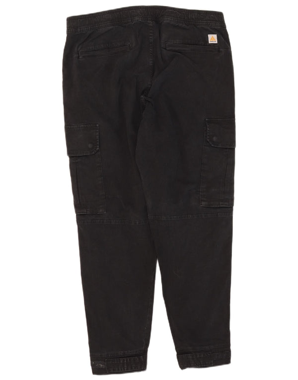 Zara Mens Joggers Cargo Pantalones EU 44 Grande W34 L26 Algodón Negro