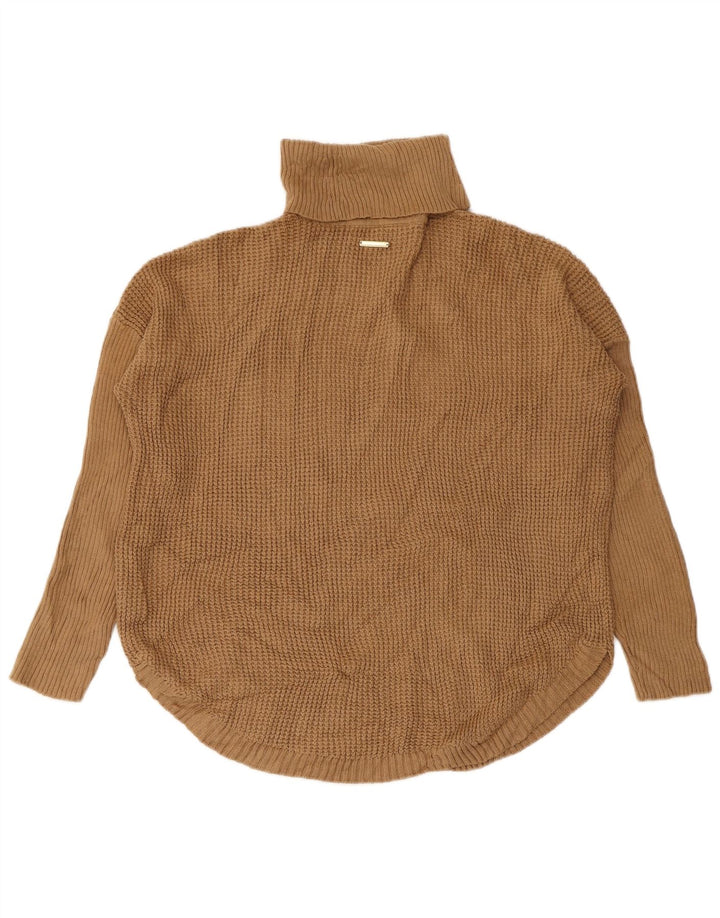 MICHAEL KORS Jersey con cuello vuelto para mujer UK 12 Algodón beige medio