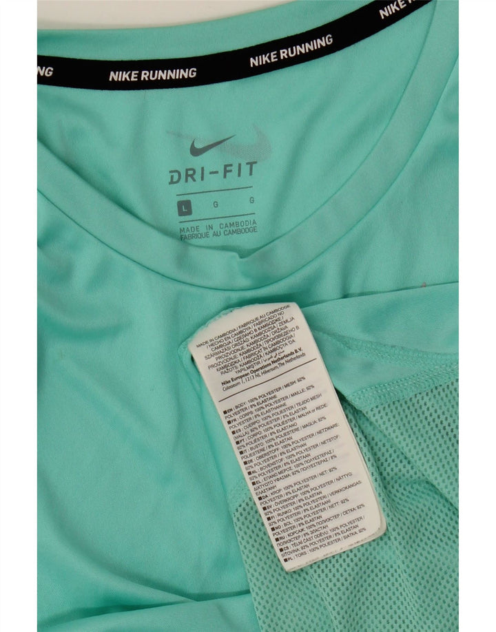 Nike Mujer Dri Fit Chaleco Top UK 14 Grande Verde Poliéster