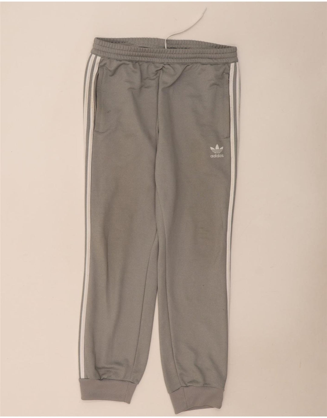 Adidas Hombre Pantalones De Chándal Joggers Grande Gris Poliéster