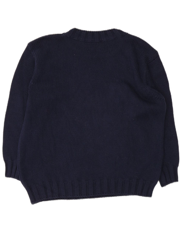 Benetton Jersey De Cuello Redondo IT 42 Medium Azul Marino Floral