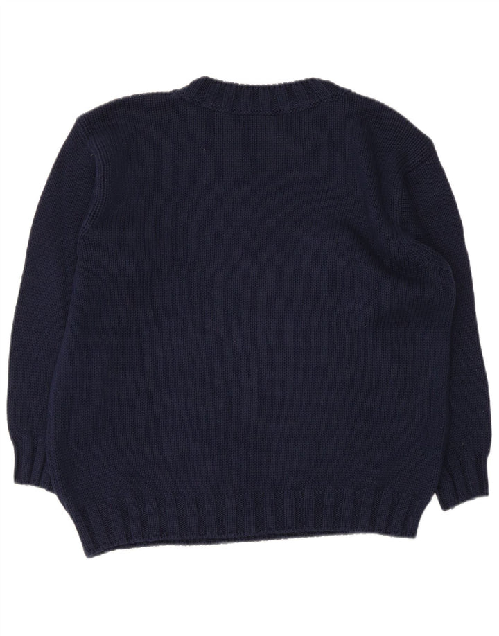 Benetton Jersey De Cuello Redondo IT 42 Medium Azul Marino Floral