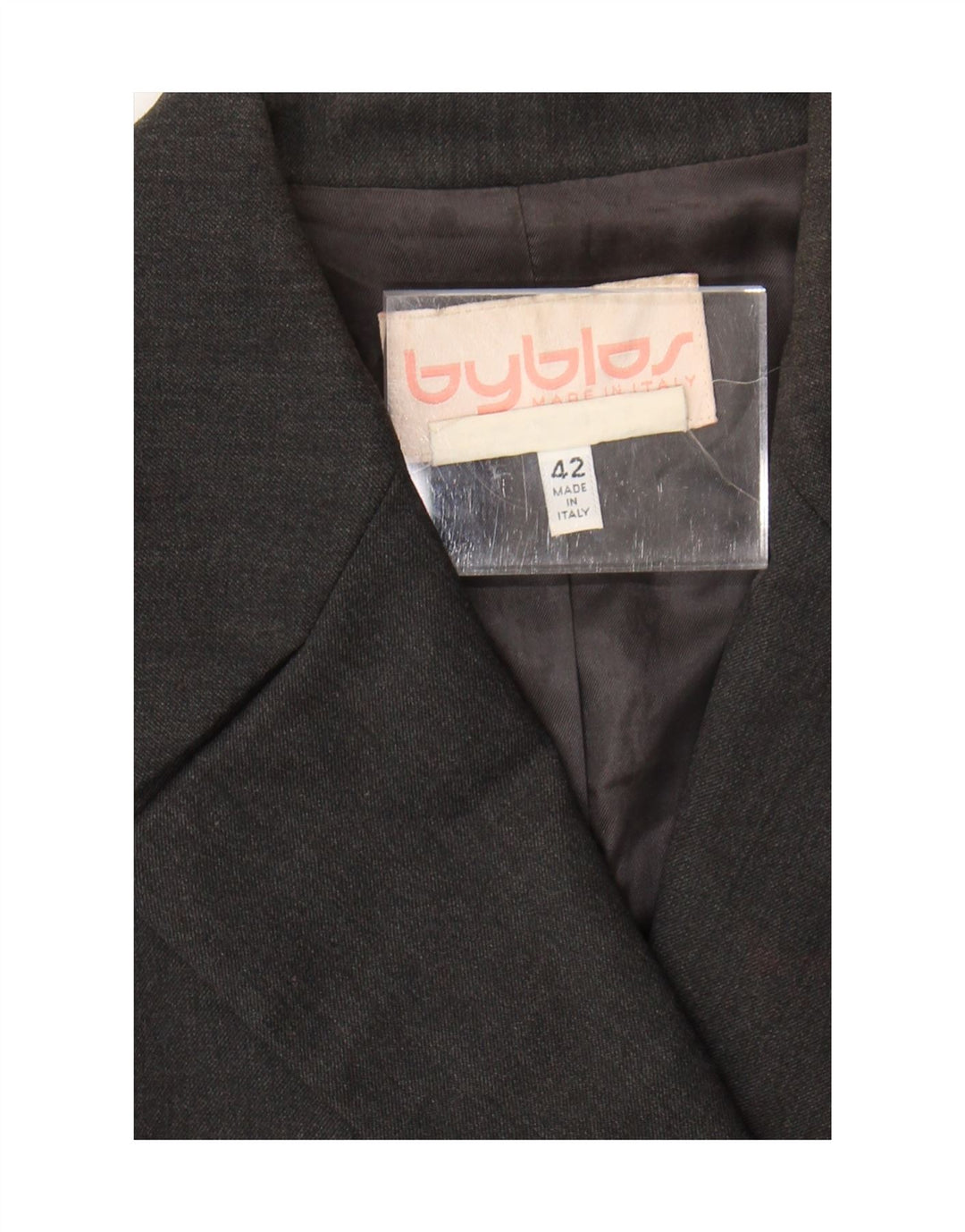 Chaqueta Blazer De Mujer Byblos De Doble Botonadura IT 42 Lana Gris Medio
