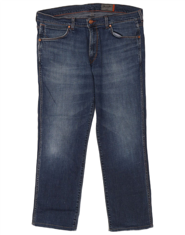 Vaqueros Wrangler Hombre Rectos W38 L29 Azul Marino