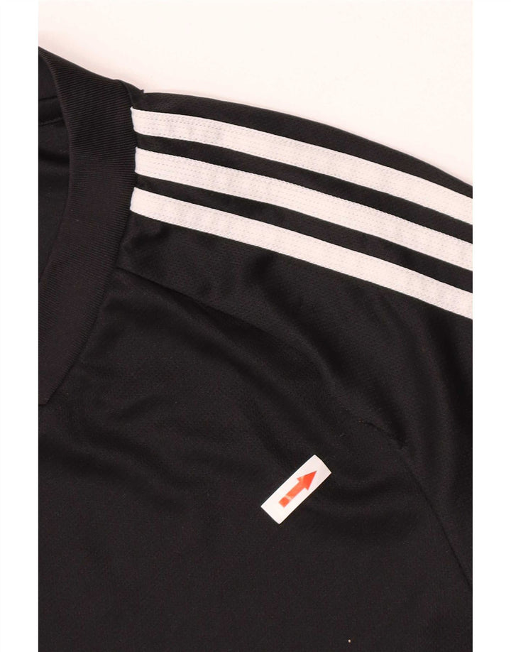 Adidas Mens Climacool Camiseta Top Pequeño Negro Poliéster