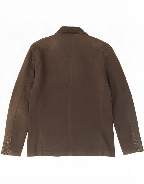 Diesel Chaqueta militar para hombre UK 40 Grande Gris Algodón
