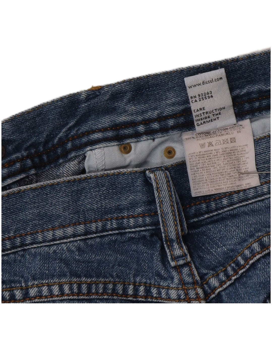 Vaqueros Bootcut Mujer Diesel W28 L30 Algodón Azul