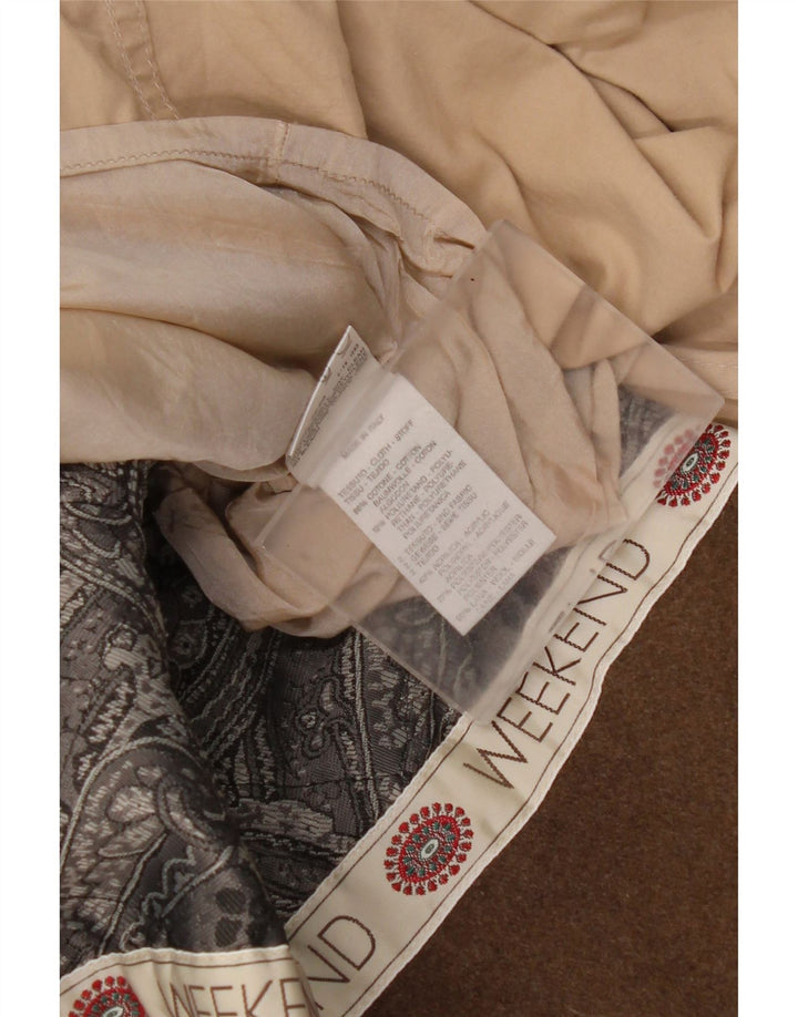 Vintage mujer fin de semana de gran tamaño gabardina Reino Unido 8 pequeño algodón beige