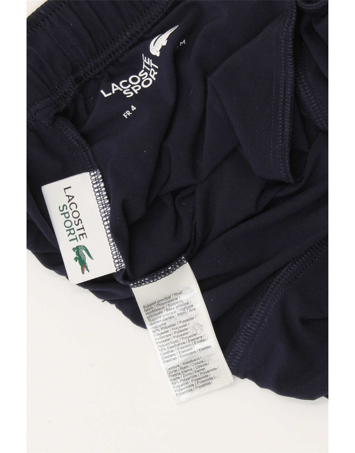Lacoste Pantalones cortos deportivos gráficos para hombre Talla 4 Mediano Azul marino Poliéster
