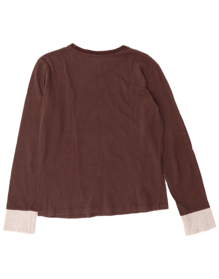 CONVERSE Camiseta gráfica para niñas de manga larga 13-14 años Grande Algodón marrón