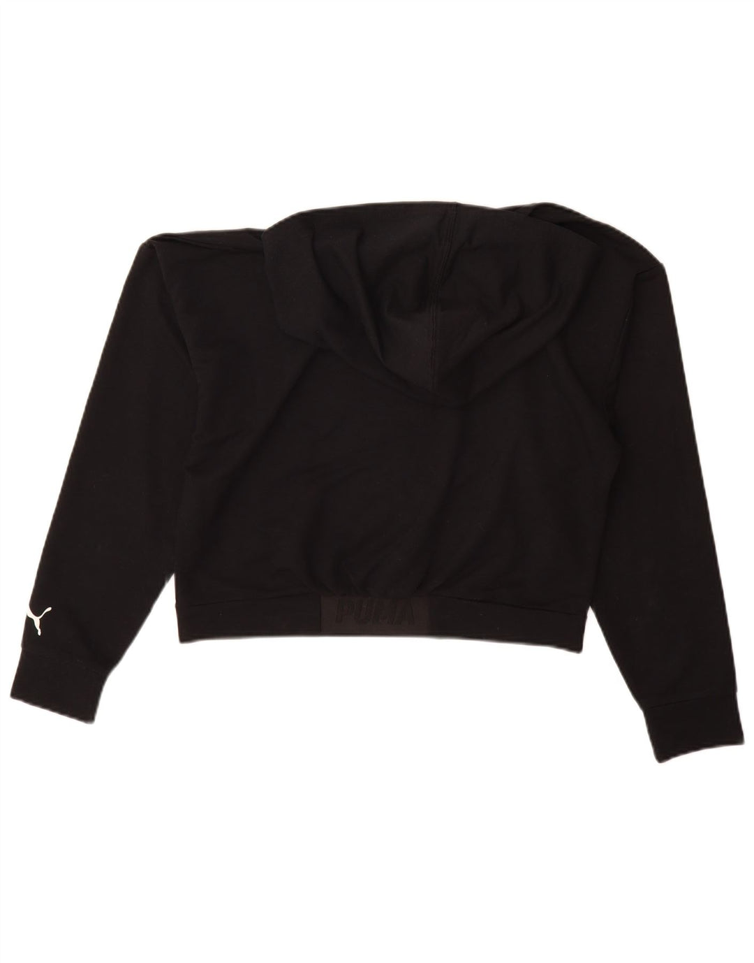 Puma Mujer Gráfico Oversize Sudadera con capucha Jumper UK 10 Pequeño Poliéster Negro