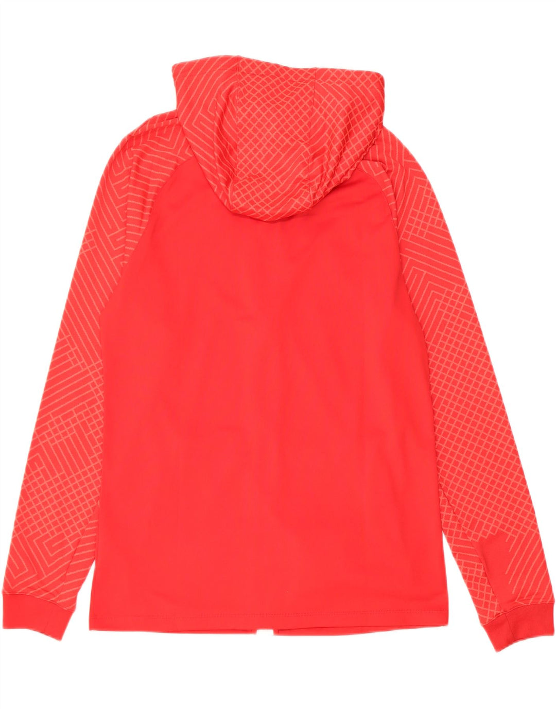 Nike Dri Fit Zip Sudadera con capucha para mujer UK 14 Mediano Rojo Geométrico Poliéster